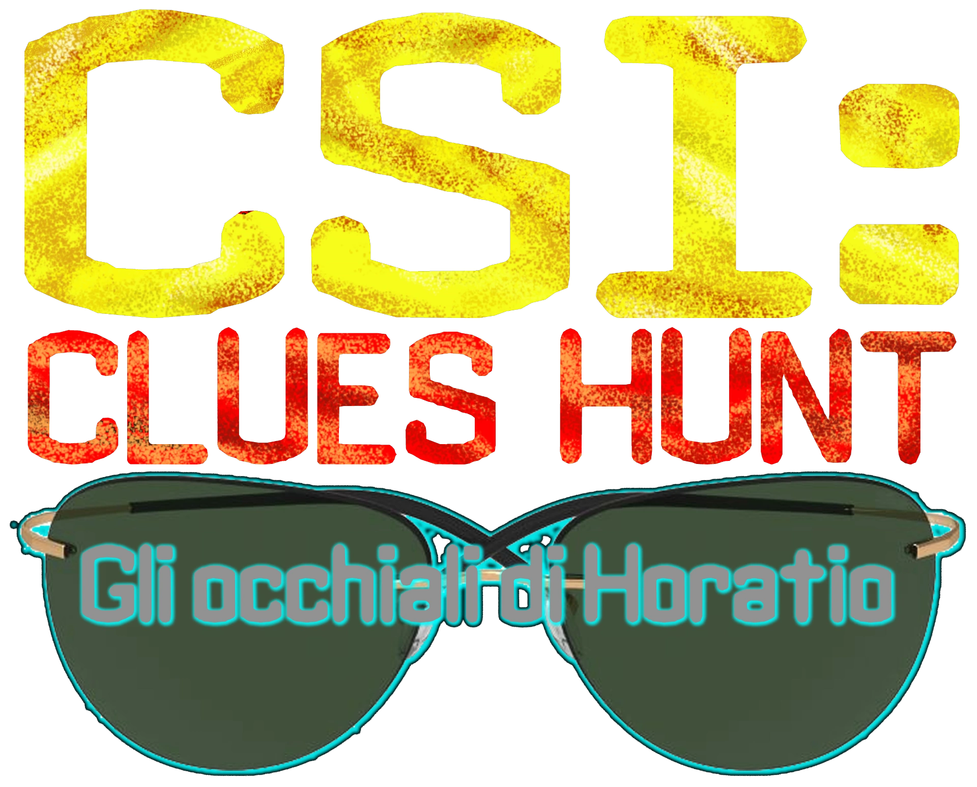 Logo CSI Clues Hunt Gli occhiali di Horatio: escape room mobile investigativa per team building fiera e grandi eventi